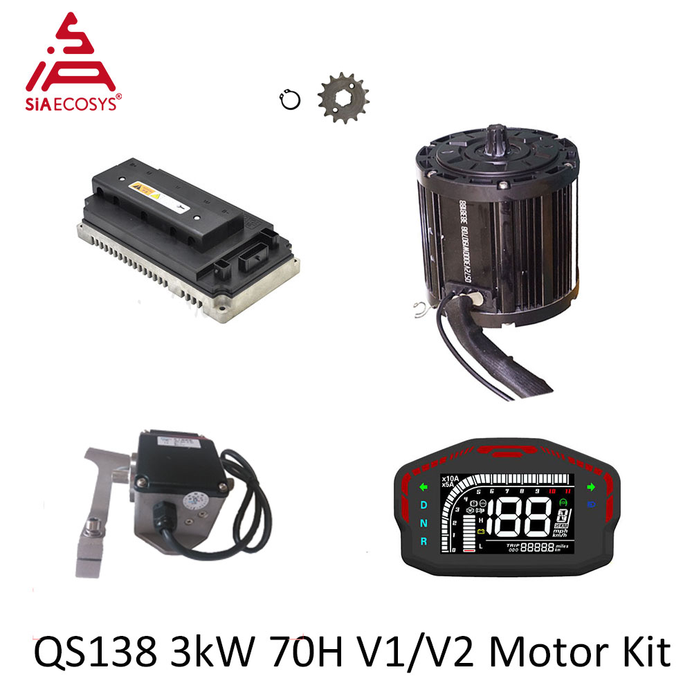 Mid Drive Motor Kit 72V 3000W - QSMOTOR QS138 3000W 72V 미드 드라이브