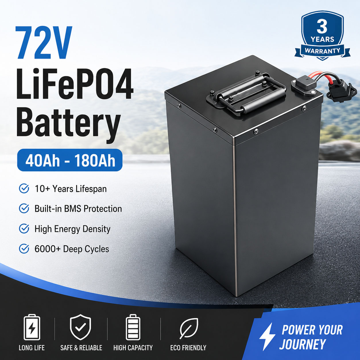 72V 60Ah Lifepo4 Battery Pack - 새로운 에너지 72V 40ah 60ah 80ah