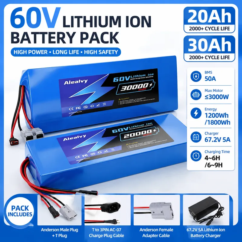 60V 30Ah Electric Scooter Battery - 알레아이비 60V 20AH 30AH 21700 리튬