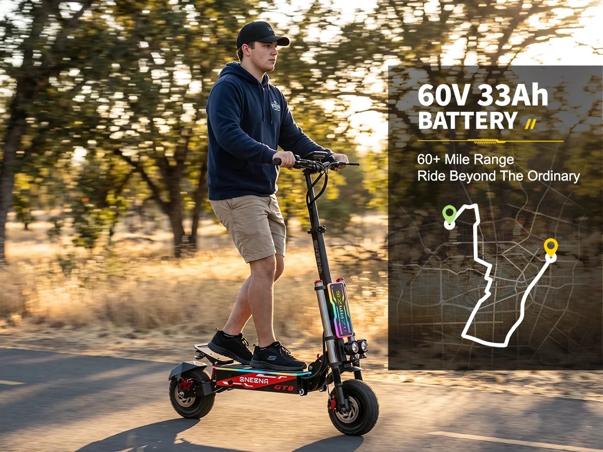 ONECNA NEW GT8PRO 성인용 전기 스쿠터,  - 60V 5600W Dual Motor Electric Scooter 리뷰 및 가격