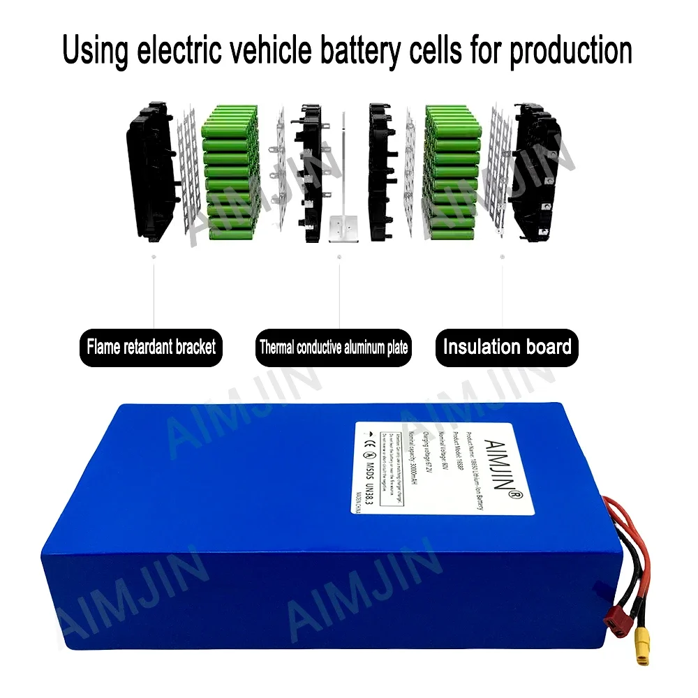 16S8p 1000-3000W 신형 리튬 배터리 60V - 60V 30Ah Electric Scooter Battery 리뷰 및 가격