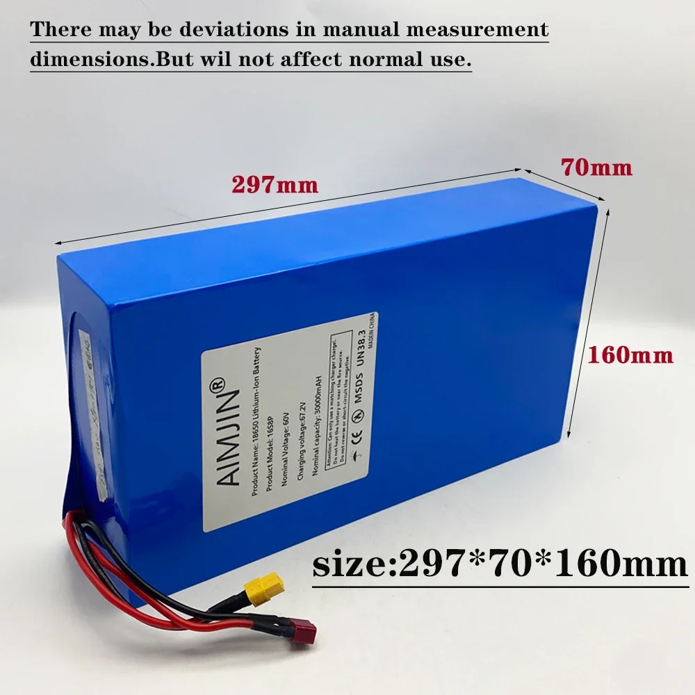 18650 리튬이온 배터리 팩 60V 16S8P 충전식 - 60V 30Ah Electric Scooter Battery 리뷰 및 가격