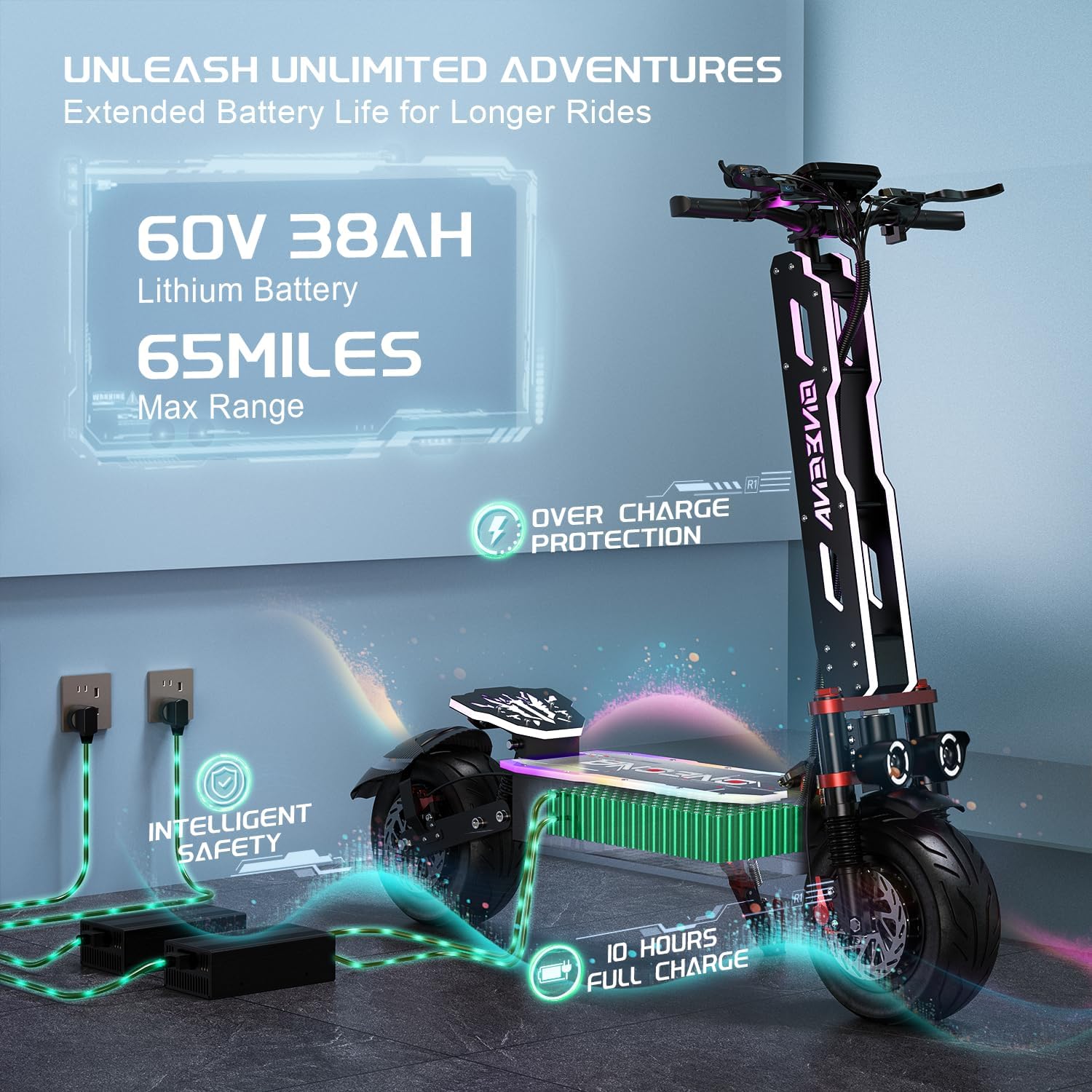 ONECNA NEW GT9 GT8 GT7 성인용 전동  - 60V 5600W Dual Motor Electric Scooter 리뷰 및 가격